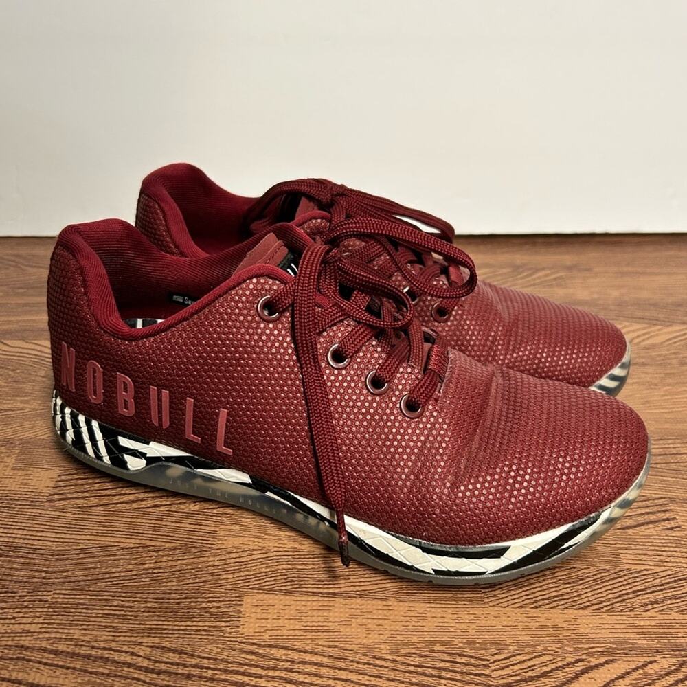 NOBULL Cabernet Zebra Trainer Sneakers Womens 8 SuperFabric